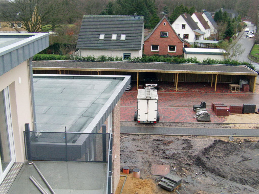 Pflasterung Carports, Januar 2014